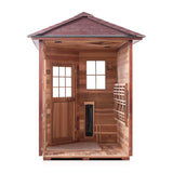 4 person outdoor infrared corner sauna mockup png inside