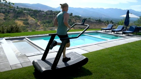 video montage of the stroops opticurve curved treadmill