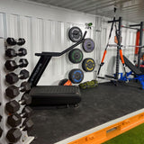 Optimill® Flat Motorless Treadmill in garage