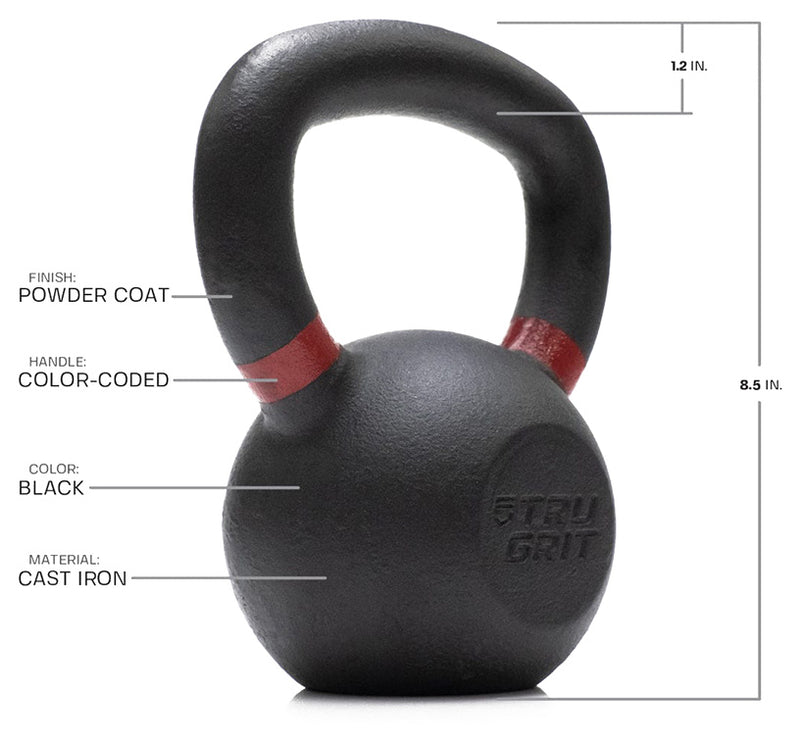 TruGrit Cast Iron Kettlebell Weights0lb