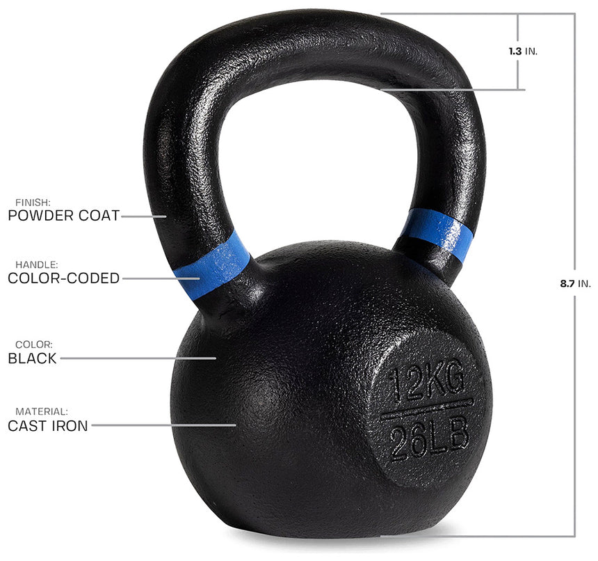 TruGrit Cast Iron Kettlebell Weights6lb