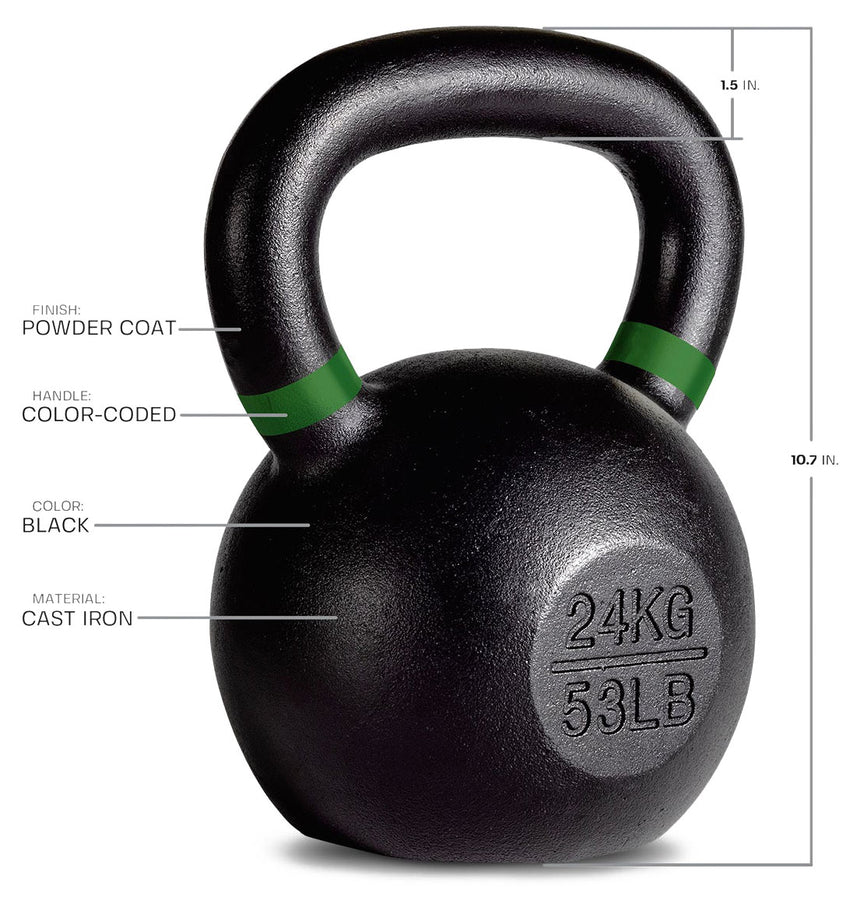 TruGrit Cast Iron Kettlebell Weights 53lb