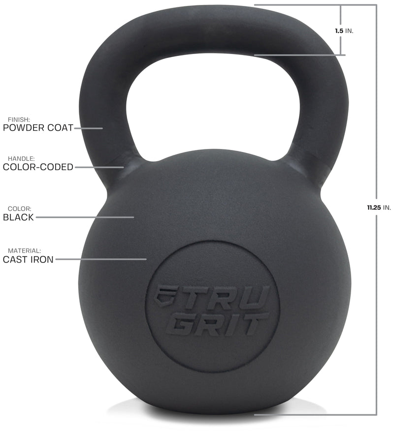 TruGrit Cast Iron Kettlebell Weights 80lb