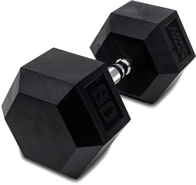 TruGrit Hex Elite TPU Dumbbells 80lb