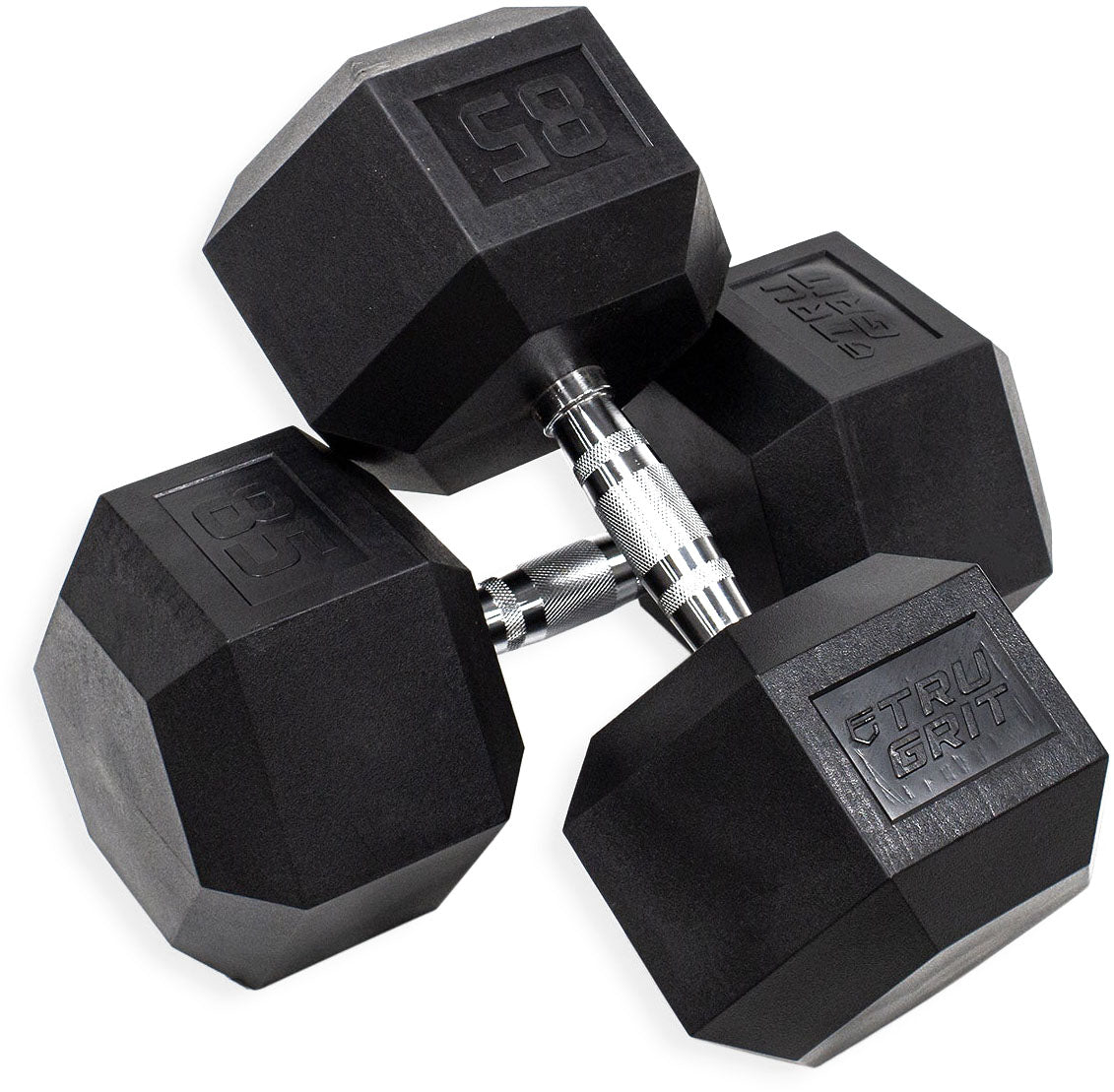 TruGrit Hex Elite TPU Dumbbells 85lb