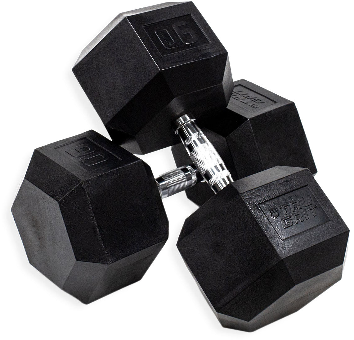 TruGrit Hex Elite TPU Dumbbells 90lb