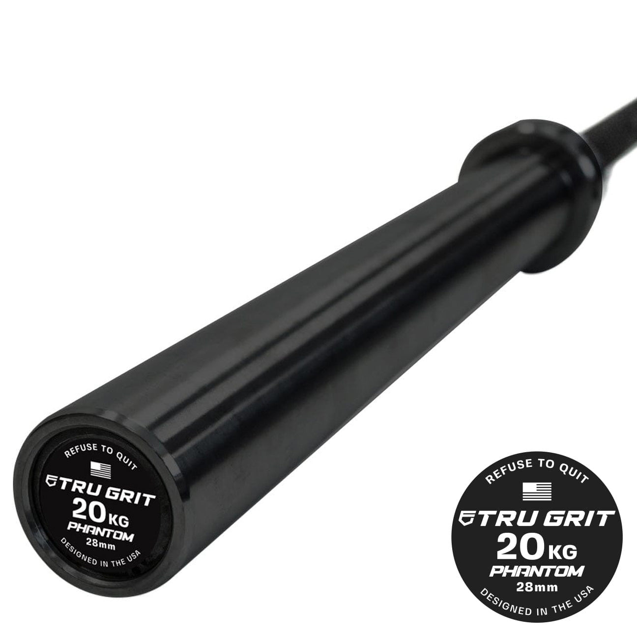 TruGrit Phantom Series Mens Olympic Cerakote Barbell 5