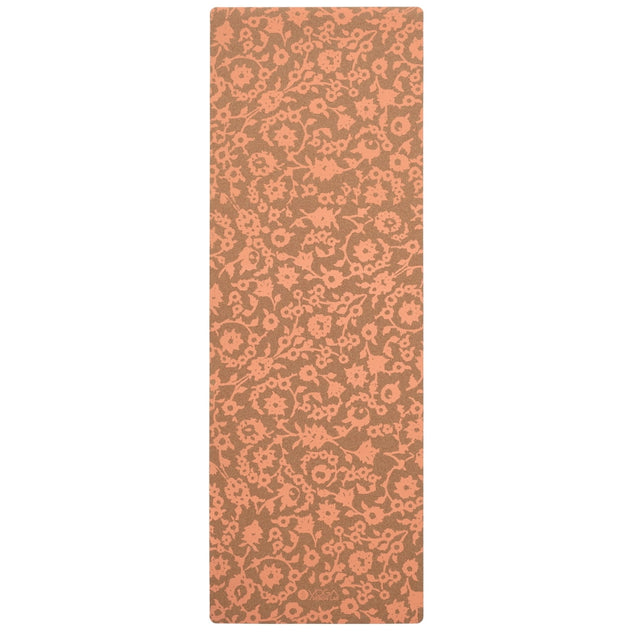 Yoga Design Lab FloralBatikCoral Cork Mat