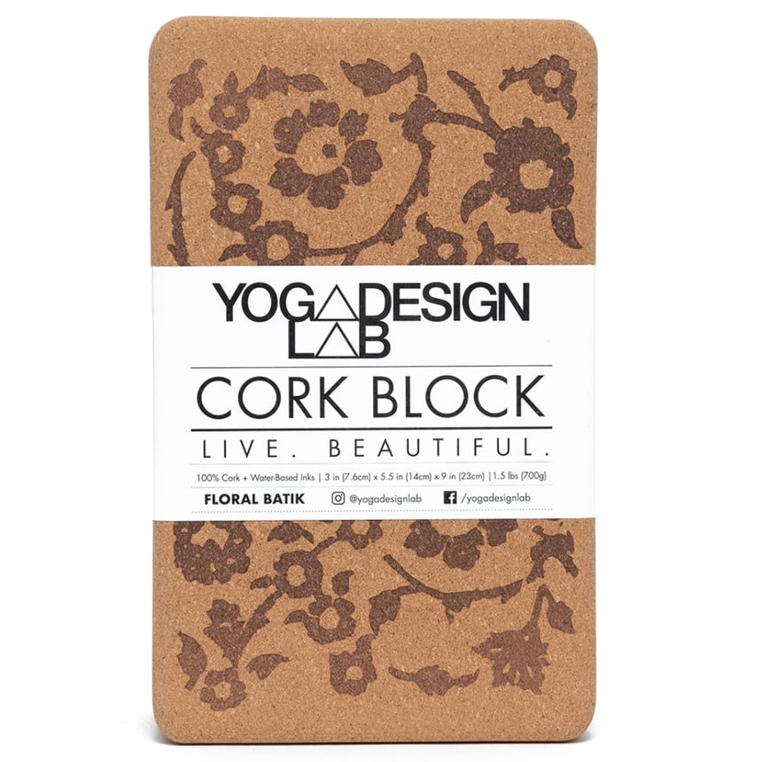 Yoga Design Lab FloralBatikTonal Cork Block