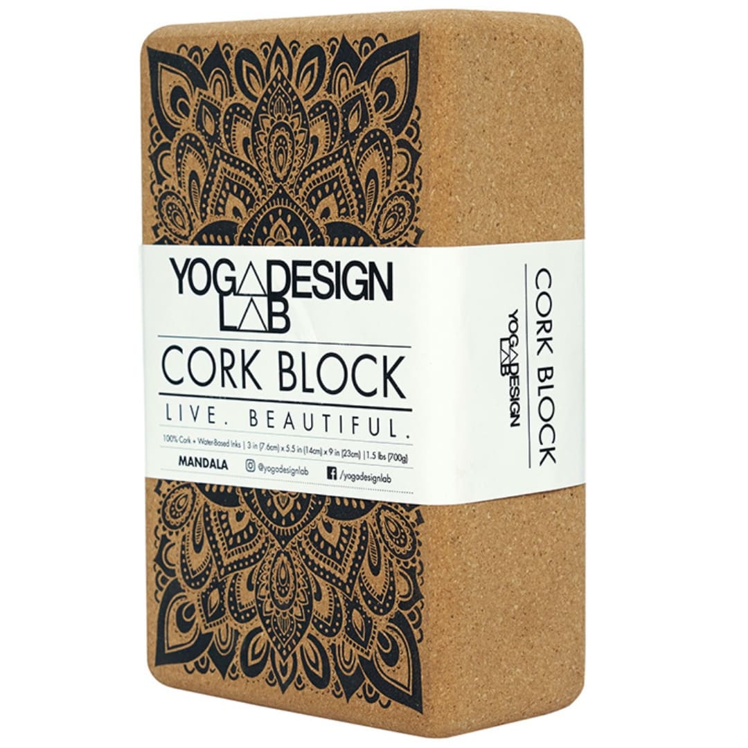 Yoga Design Lab Mandala Black Cork Block 5