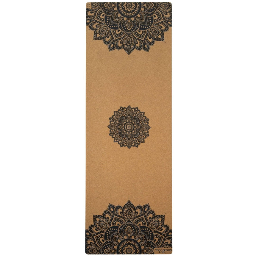 Yoga Design Lab Mandala Black Cork Mat