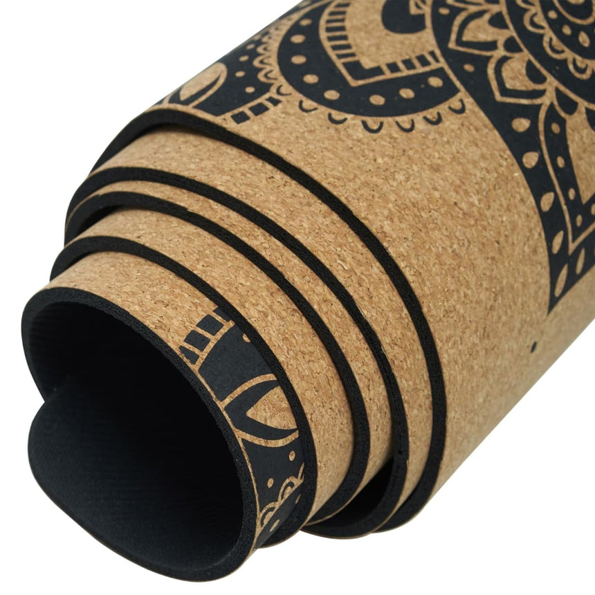 Yoga Design Lab Mandala Black Cork Mat