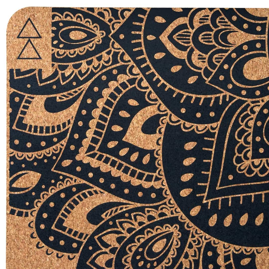 Yoga Design Lab Mandala Black Cork Mat 4