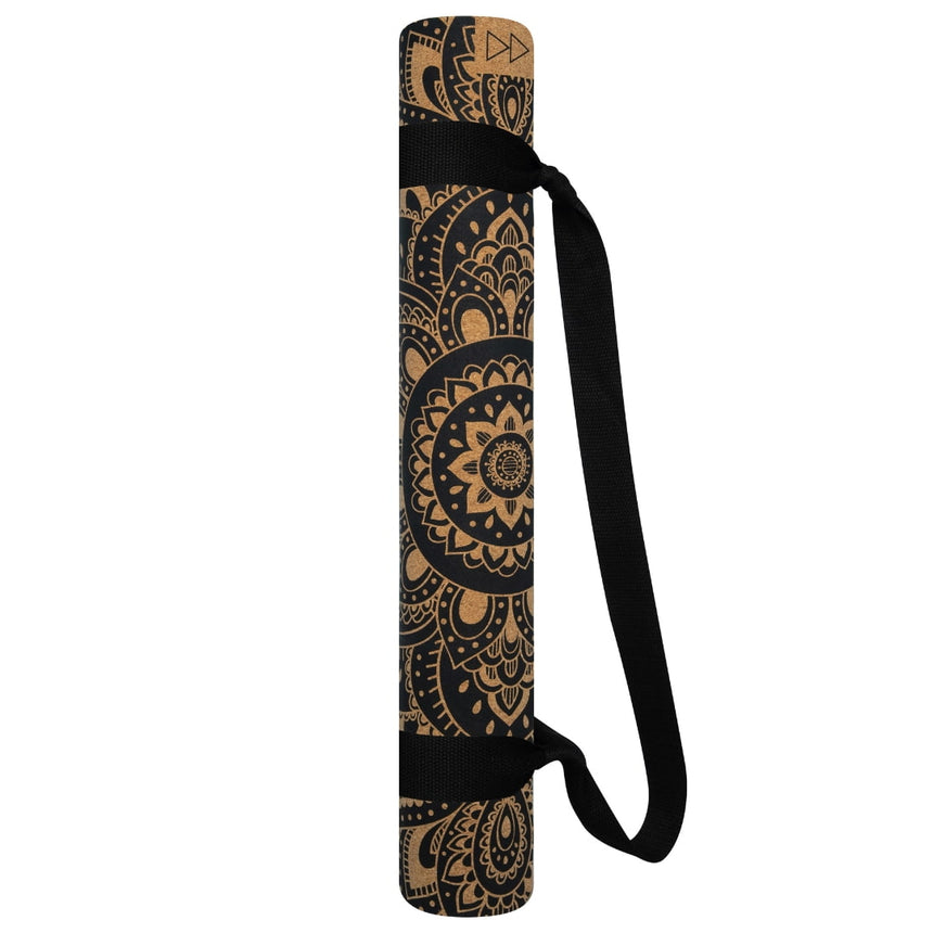 Yoga Design Lab Mandala Black Cork Mat 6