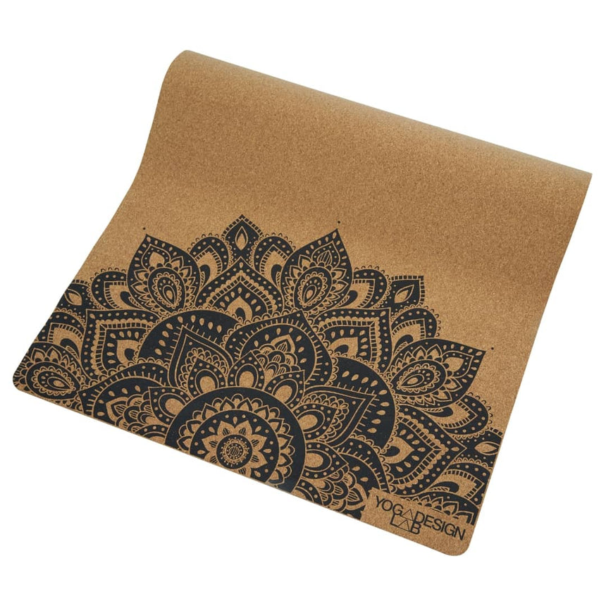 Yoga Design Lab Mandala Black Cork Mat 9