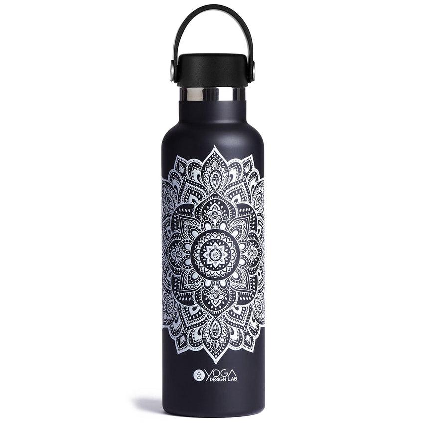 Yoga Design Lab MandalaBlackWaterBottle