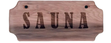 ZiahCare's Dundalk 5" x 11" Sauna Sign Mockup Image 1