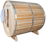 ZiahCare's Dundalk Harmony 4 Person Outdoor Barrel Sauna Kit Mockup Image 4