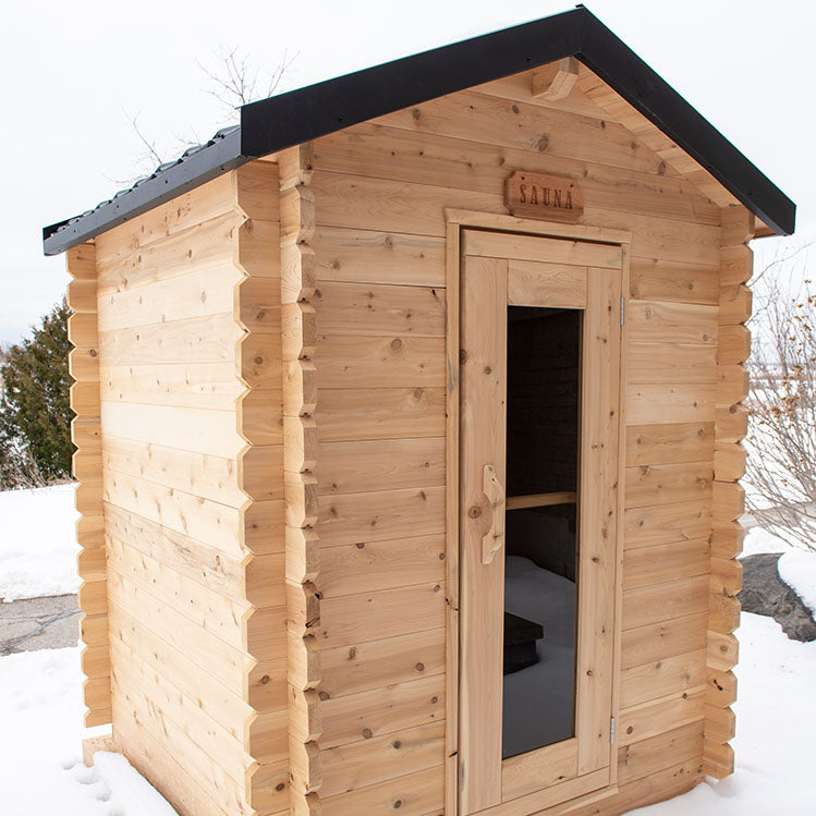 ZiahCare's Dundalk Granby 3 Person Outdoor Sauna Kit Mockup Image 5