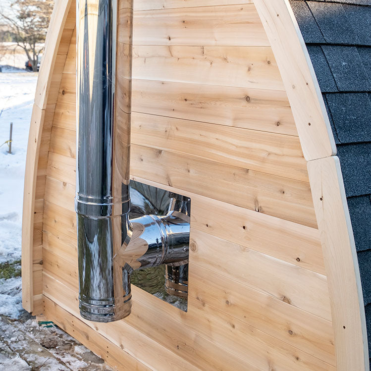 ZiahCare's Dundalk MiniPod 4 Person Outdoor Sauna Kit Mockup Image 5