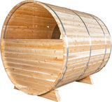 ZiahCare's Dundalk Serenity MP 4 Person Outdoor Barrel Sauna Kit Mockup Image 3