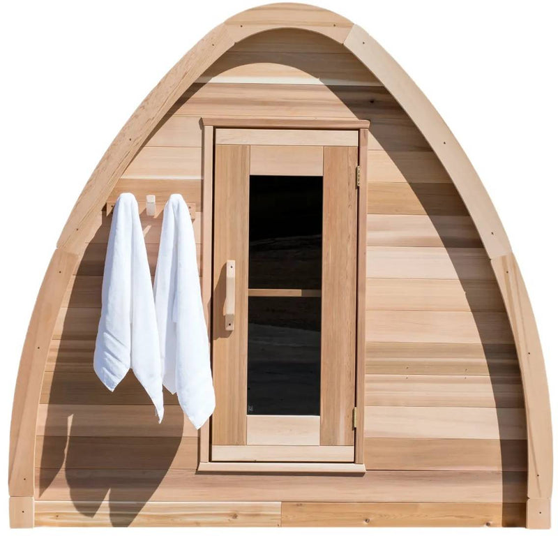 ZiahCare's Dundalk MiniPod 4 Person Outdoor Sauna Kit Mockup Image 1