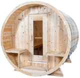 ZiahCare's Dundalk Serenity 4 Person Outdoor Barrel Sauna Kit Mockup Image 4