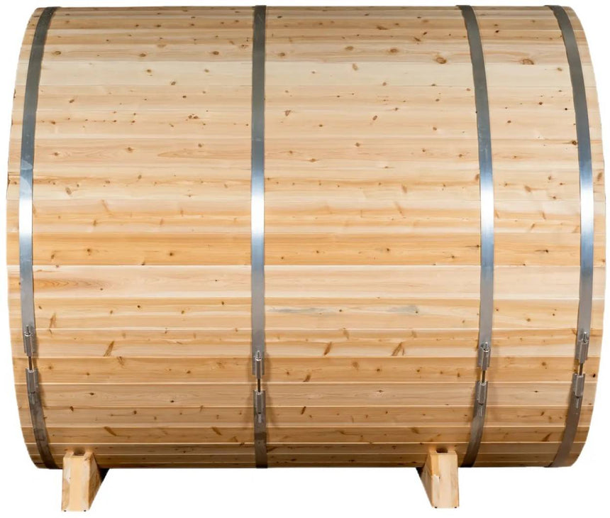 ZiahCare's Dundalk Serenity 4 Person Outdoor Barrel Sauna Kit Mockup Image 7