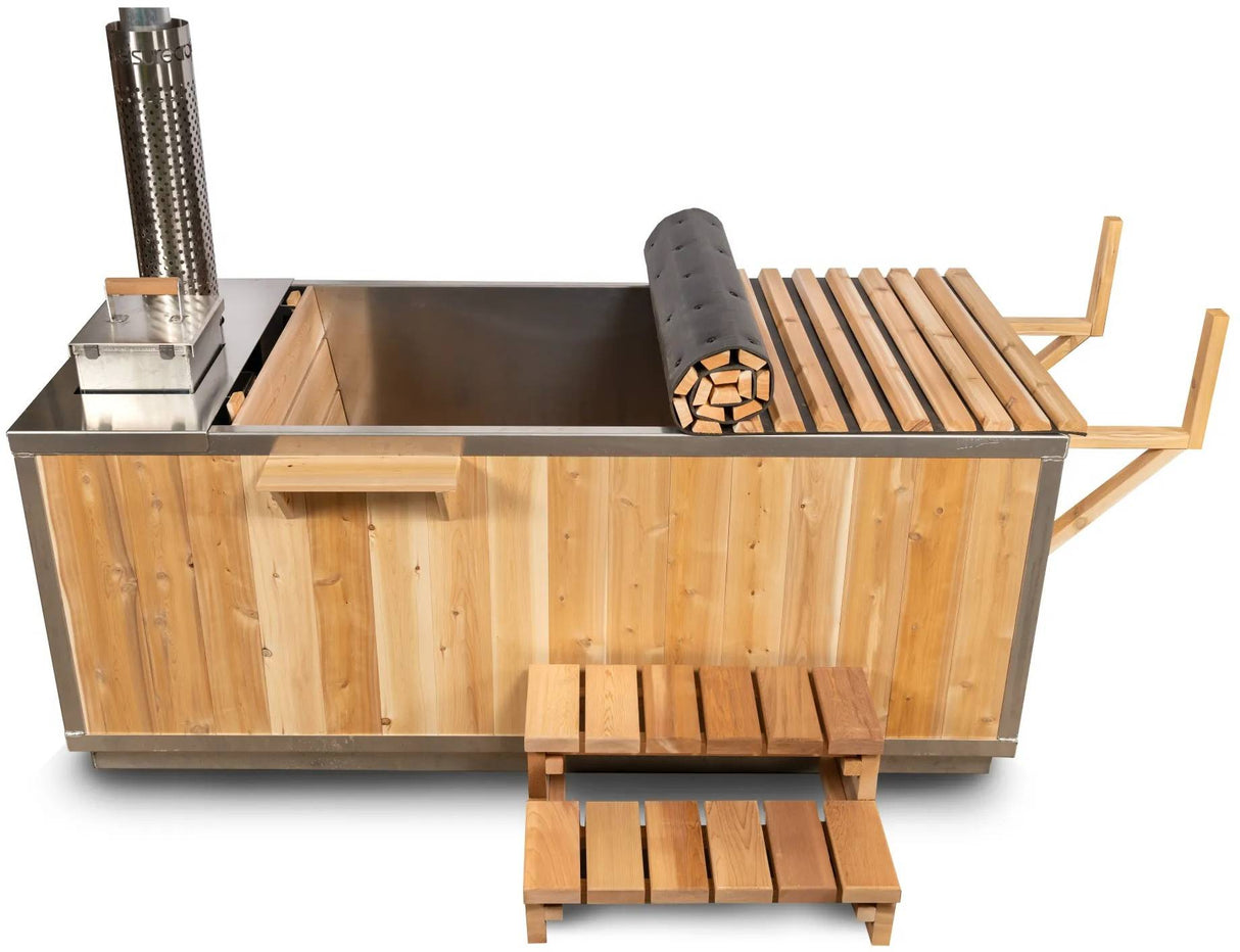 ZiahCare's Dundalk Starlight Wood Fired Outdoor Hot Tub Mockup Image 6