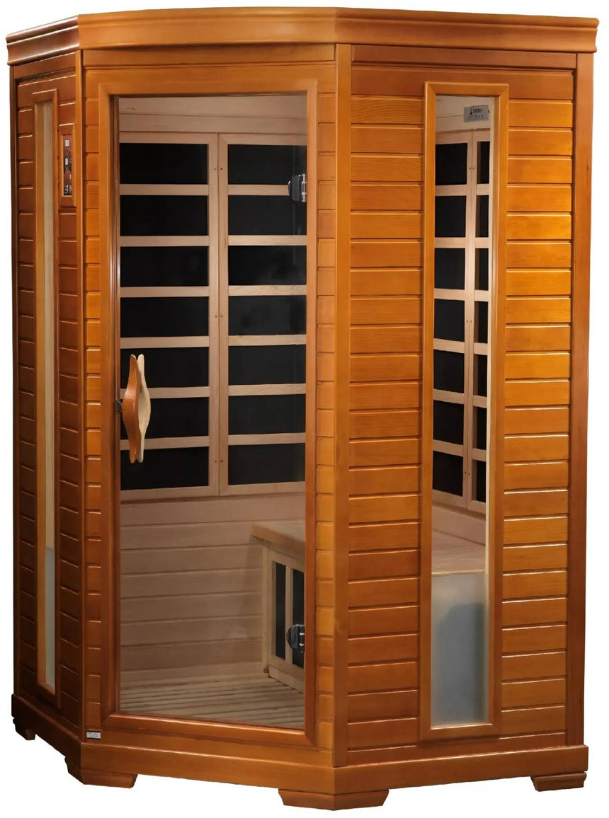 ZiahCare's Dynamic Heming 2 Person Far Infrared Corner Sauna Mockup Image 2