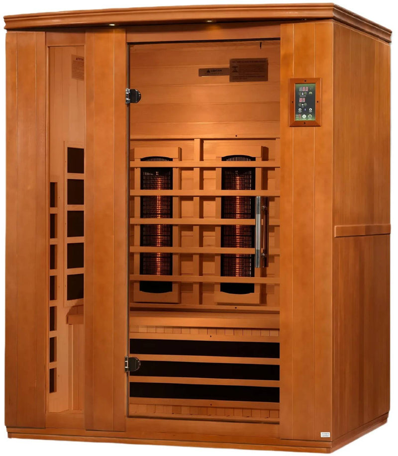 ZiahCare's Dynamic Lugano 3 Person Full Spectrum Infrared Sauna Mockup Image 4