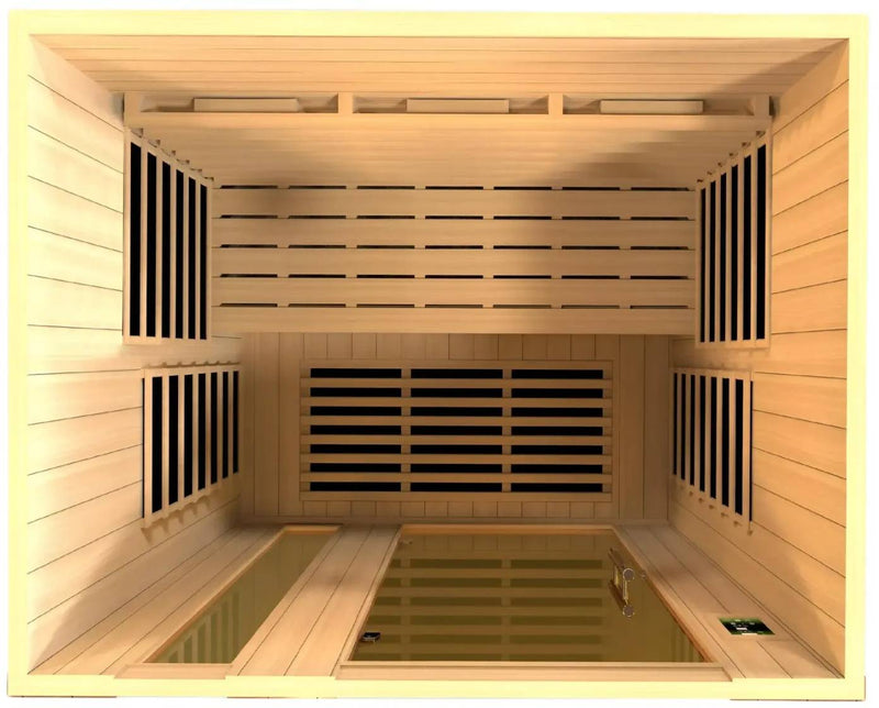 ZiahCare's Dynamic Lugano 3 Person Full Spectrum Infrared Sauna Mockup Image 5