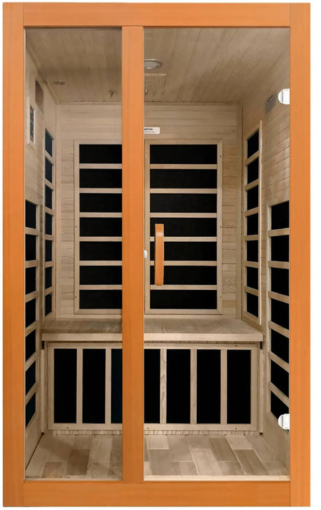 ZiahCare's Dynamic Santiago 2 Person Full Spectrum Infrared Sauna Mockup Image 1