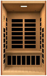 ZiahCare's Dynamic Santiago 2 Person Full Spectrum Infrared Sauna Mockup Image 2