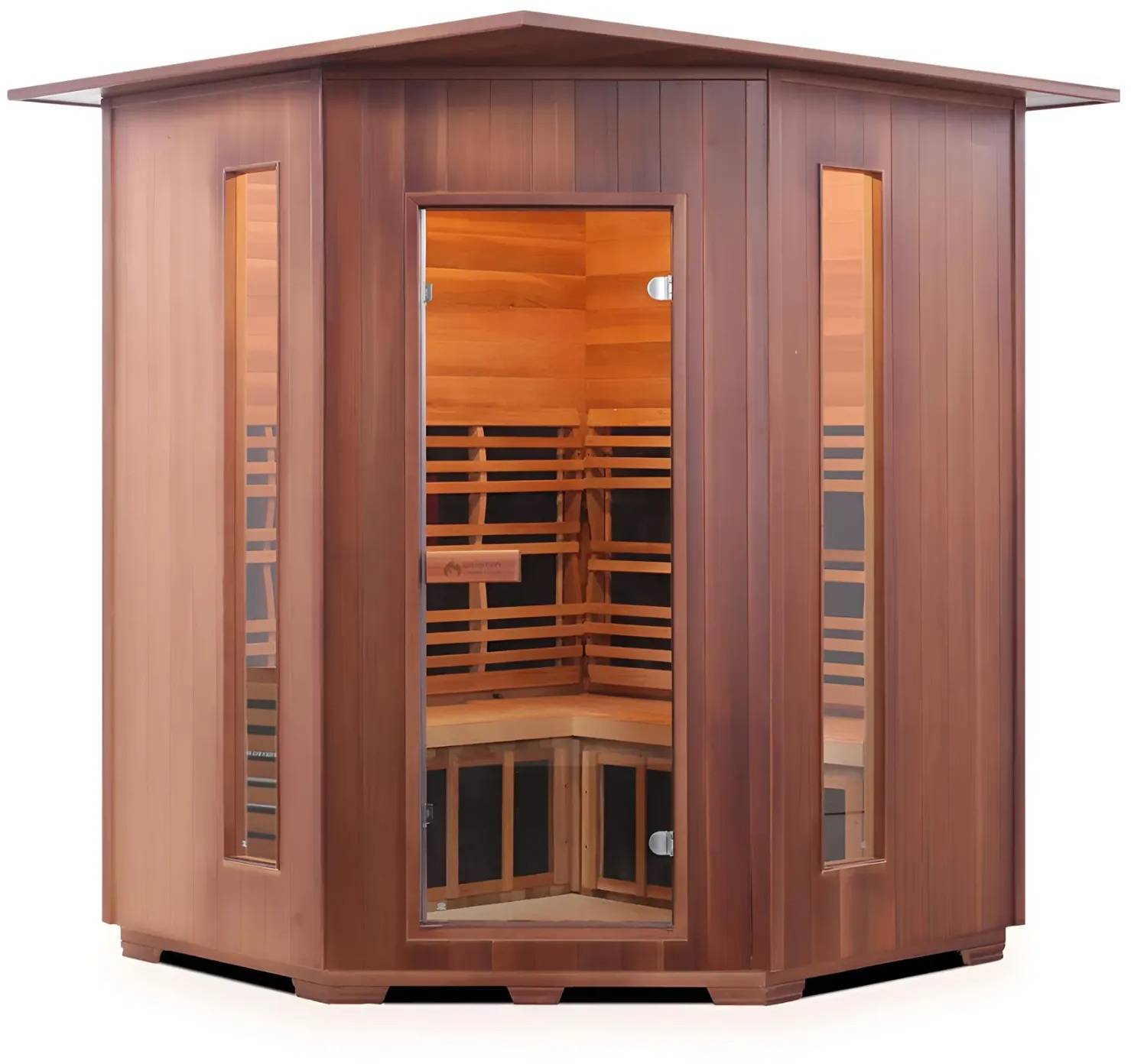 ZiahCare's Enlighten Diamond 4 Person Hybrid Corner Sauna Mockup Image 1