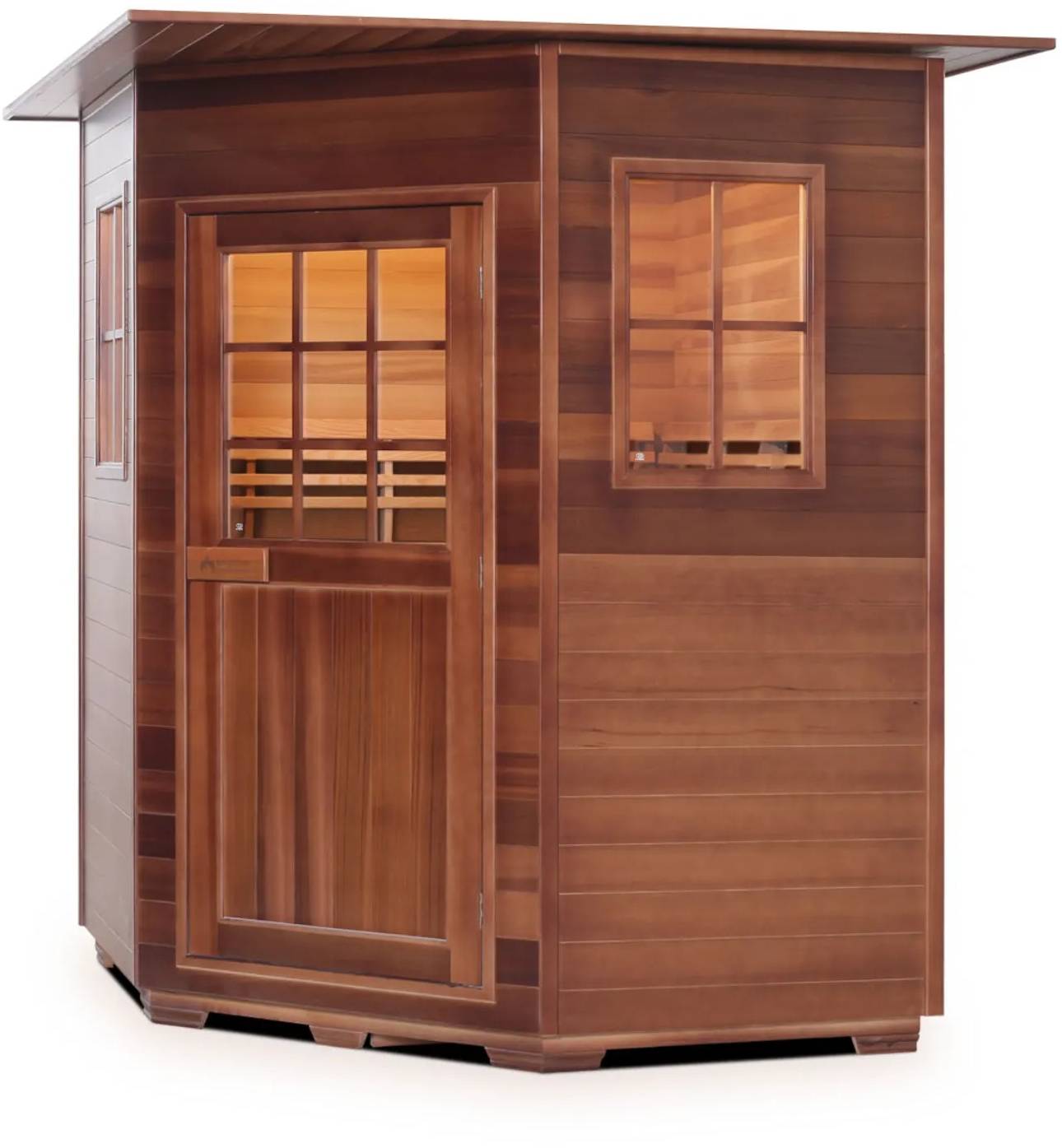 ZiahCare's Enlighten MoonLight 4 Person Traditional Corner Sauna Mockup Image 2