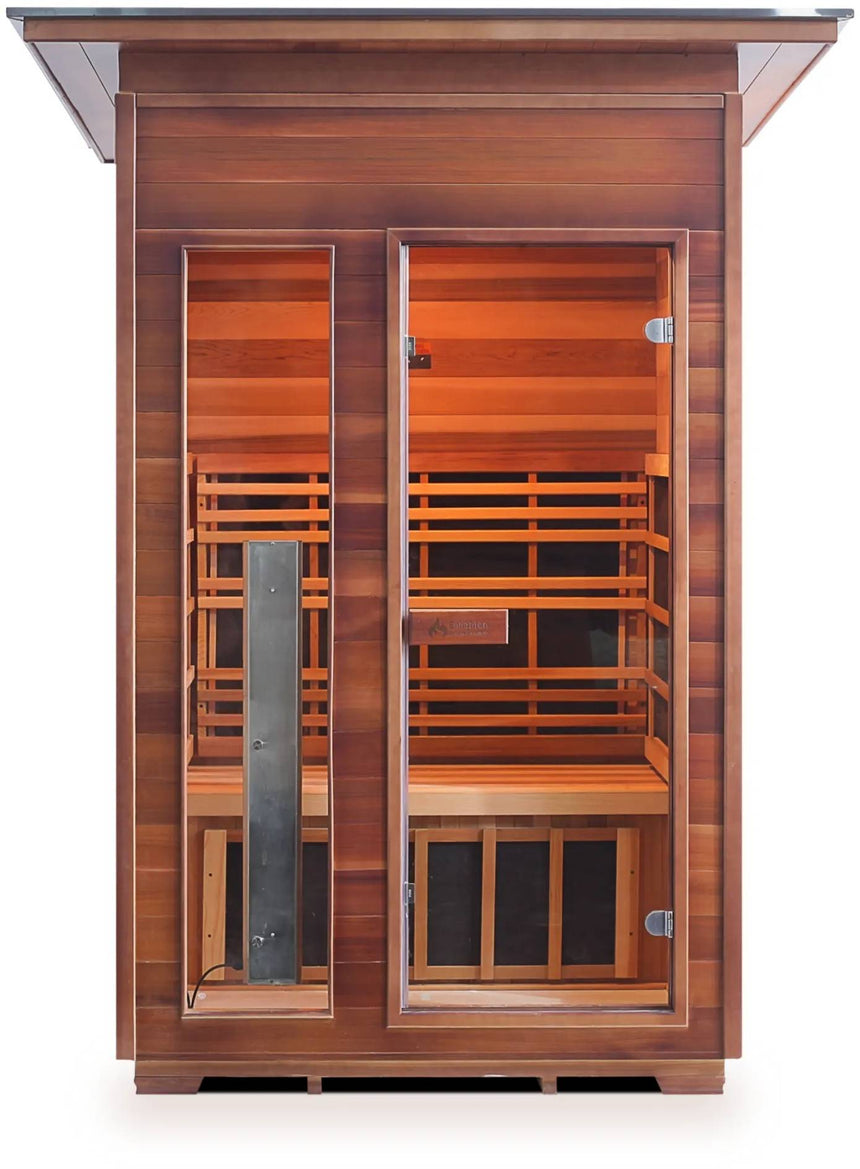 ZiahCare's Enlighten Rustic 2 Person Infrared Sauna Mockup Image 11