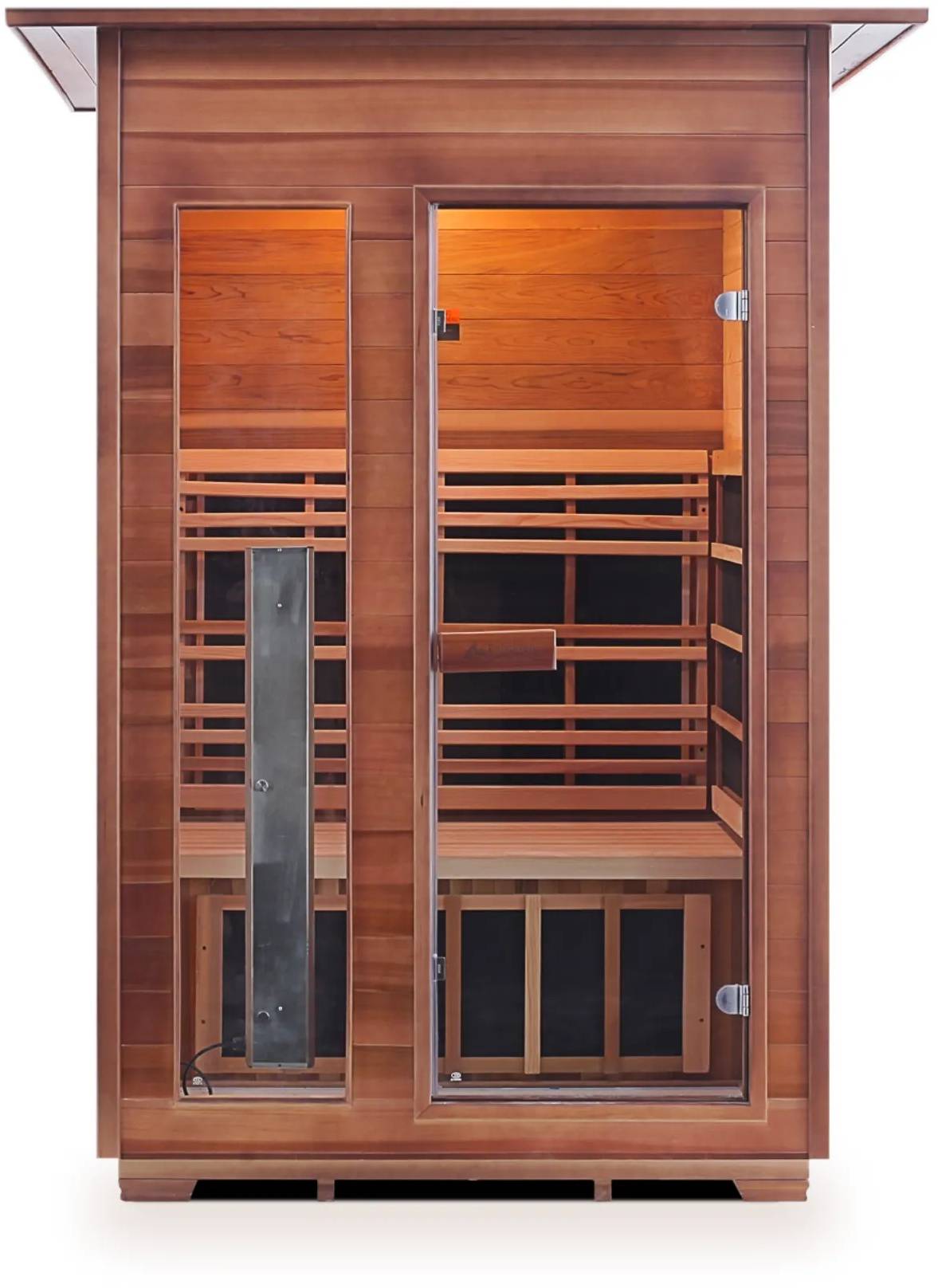 ZiahCare's Enlighten Rustic 2 Person Infrared Sauna Mockup Image 1