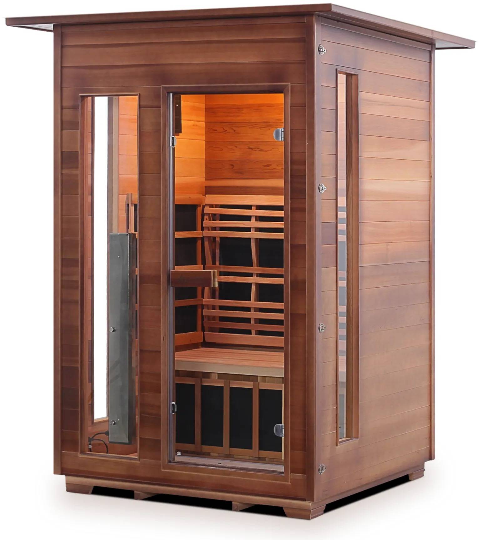 ZiahCare's Enlighten Rustic 2 Person Infrared Sauna Mockup Image 2