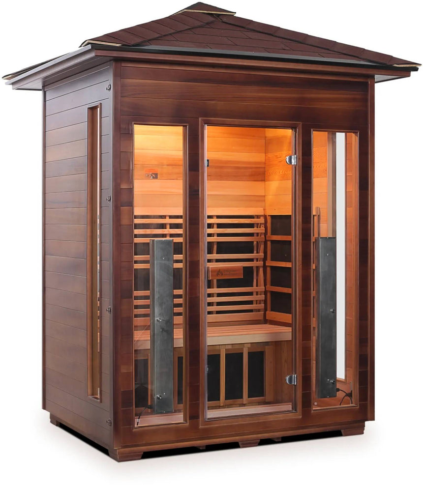 ZiahCare's Enlighten Rustic 3 Person Infrared Sauna Mockup Image 5