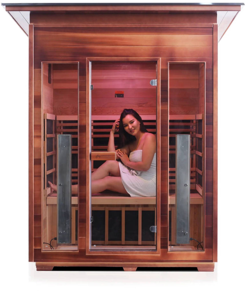 ZiahCare's Enlighten Rustic 3 Person Infrared Sauna Mockup Image 13