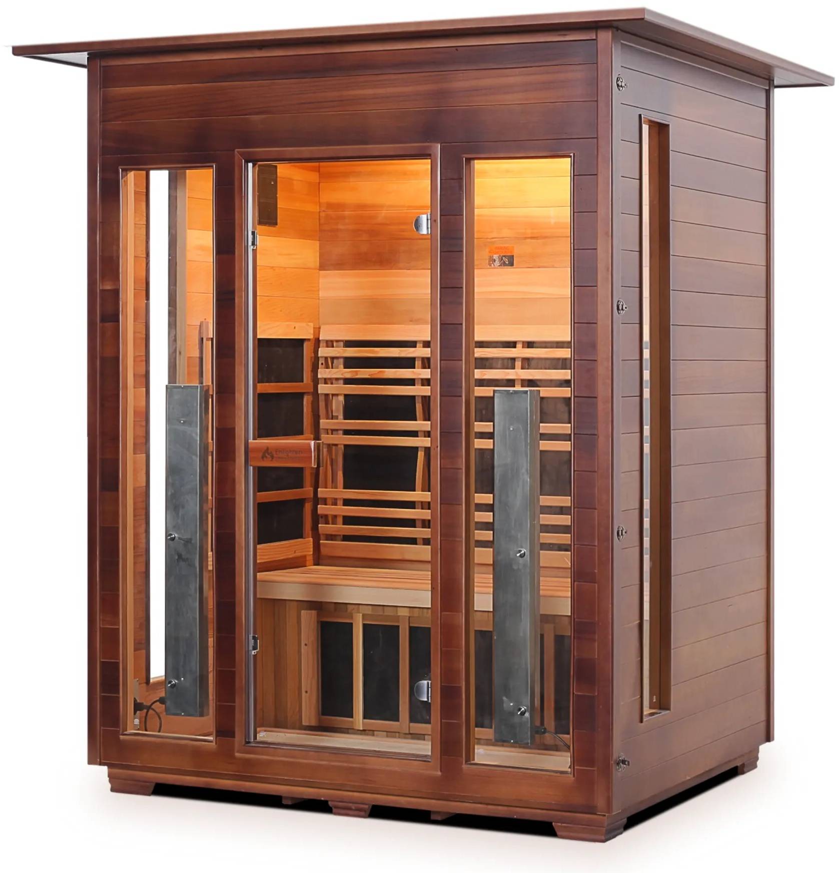 ZiahCare's Enlighten Rustic 3 Person Infrared Sauna Mockup Image 2