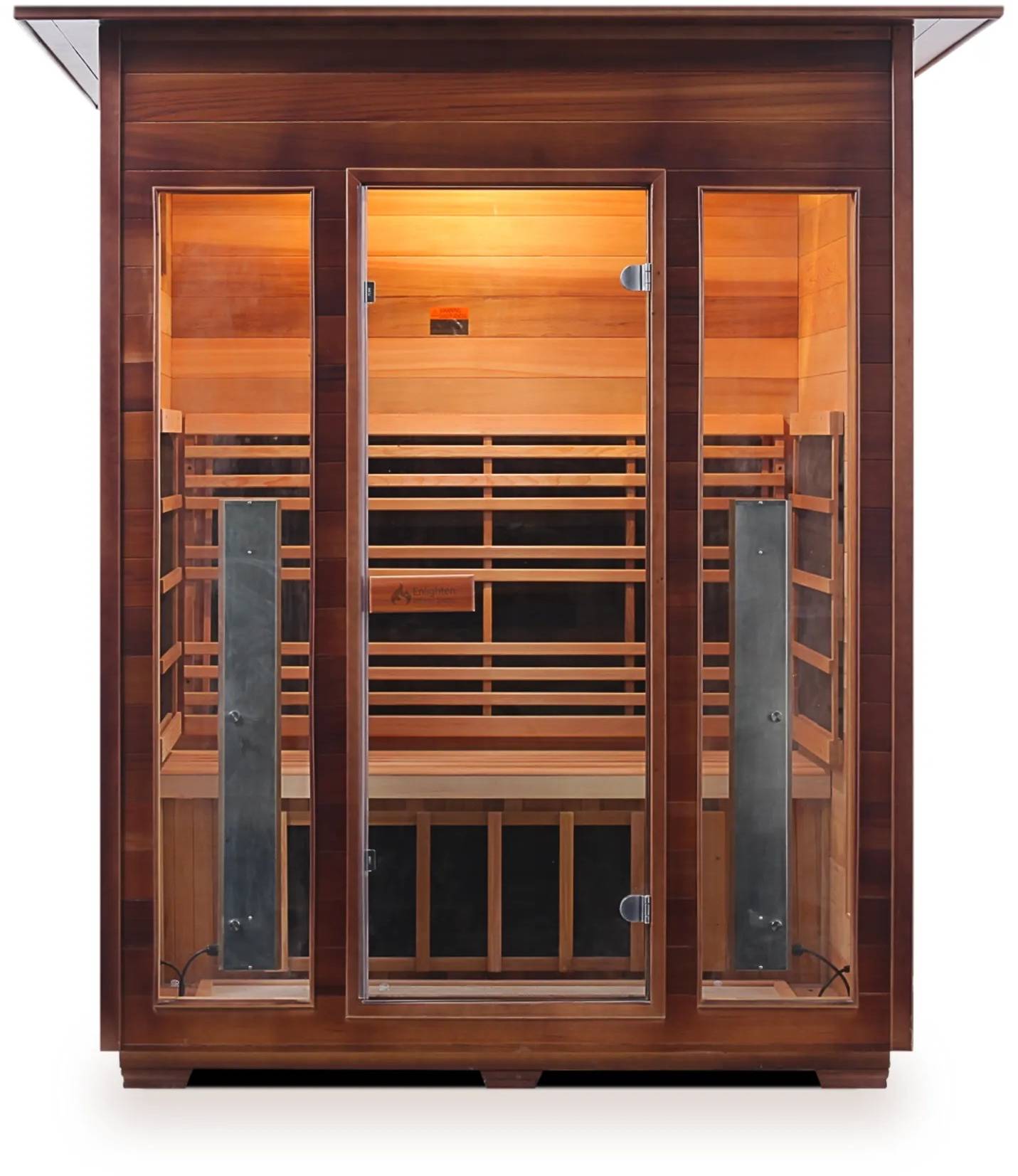 ZiahCare's Enlighten Rustic 3 Person Infrared Sauna Mockup Image 1