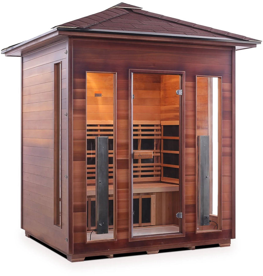 ZiahCare's Enlighten Rustic 4 Person Infrared Sauna Mockup Image 7