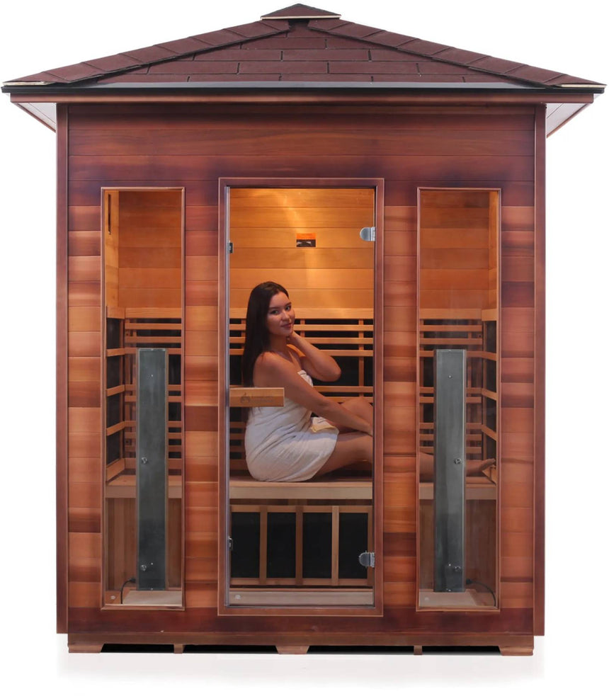 ZiahCare's Enlighten Rustic 4 Person Infrared Sauna Mockup Image 8