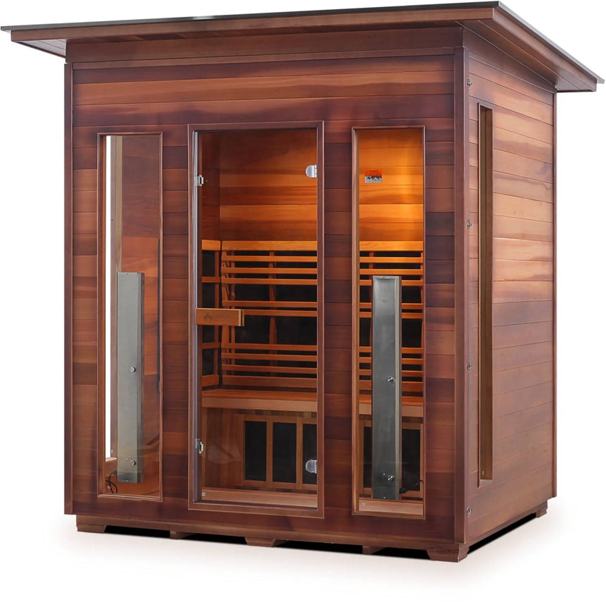 ZiahCare's Enlighten Rustic 4 Person Infrared Sauna Mockup Image 11