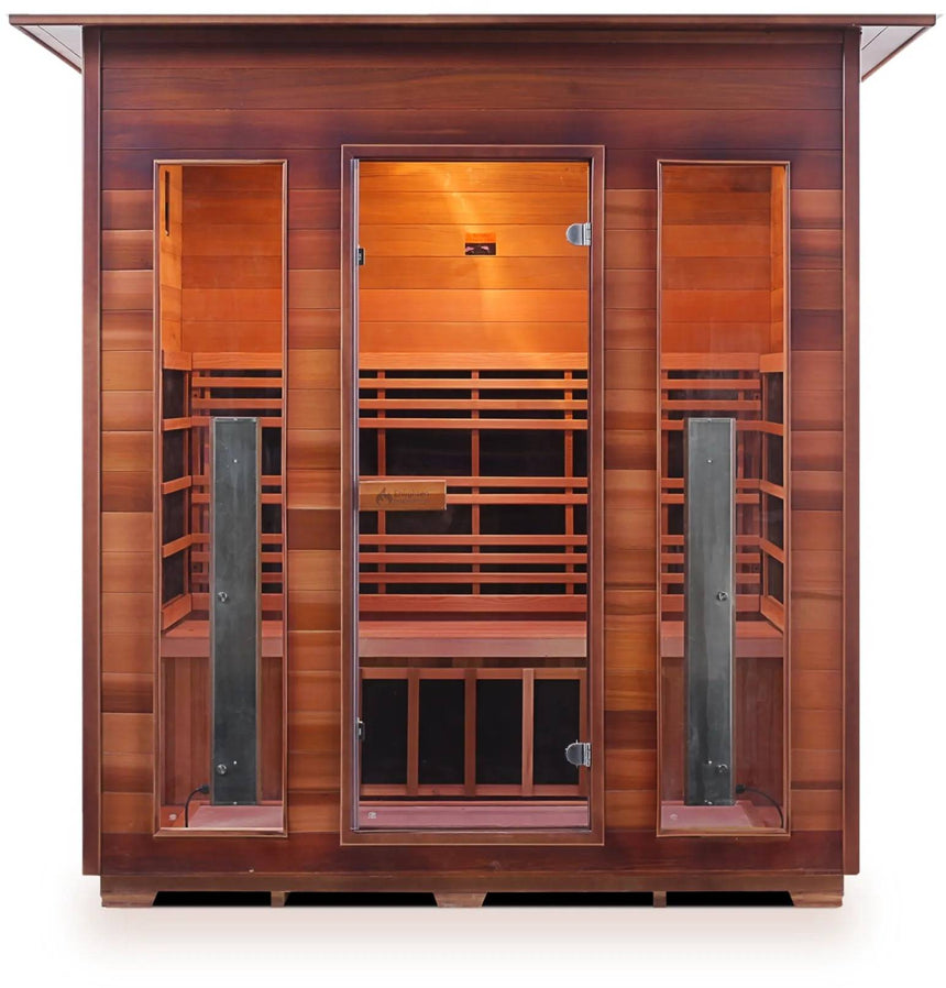 ZiahCare's Enlighten Rustic 4 Person Infrared Sauna Mockup Image 1