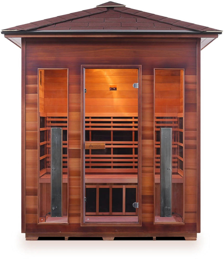 ZiahCare's Enlighten Rustic 4 Person Infrared Sauna Mockup Image 4