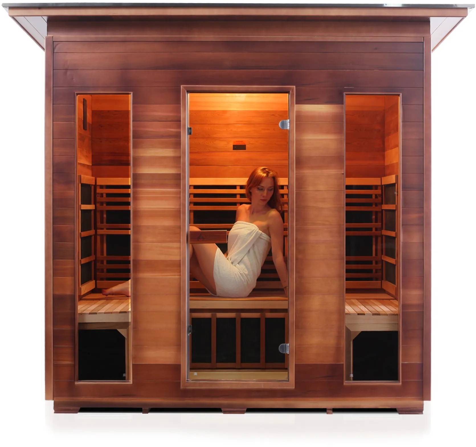 ZiahCare's Enlighten Rustic 5 Person Infrared Sauna Mockup Image 13