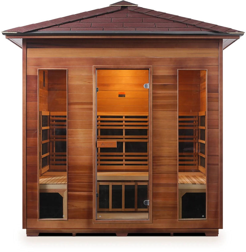 ZiahCare's Enlighten Rustic 5 Person Infrared Sauna Mockup Image 4